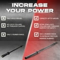 thumbnail image 3 of Yes4All 480LB Standard Straight Barbell 60", Weight Bar 1" Diameter - Star Lock Collars & Rubber Ring for Deadlifts, Squats, 3 of 6
