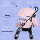 thumbnail image 3 of Carriola Bastón Ultraligera Plegable Viajera iBaby Ischia rosa, 3 of 9