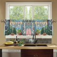 thumbnail image 4 of Yayeee Kitchen Curtains Set of 2 Light Filtering 57"x36" Over Sink Window Panels, Blue Sea Boat, 4 of 7