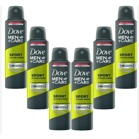 Dove Men Care Sport Active Fresh Anti-Perspirant Deodorant Spray - 6 Pack