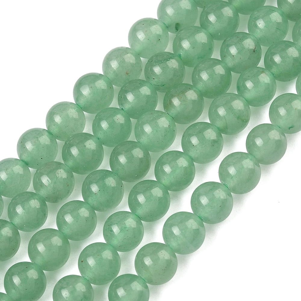 Natural Green Aventurine Beads Strands Round 6mm Hole: 0.8mm 60~61pcs/strand 15~16 inch diy