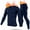 Navy, variant on Men's Fleece Thermal Underwear 2 Sets,  Fleece Long Johns Sleepwear, 3 Colors, Size m-2xl