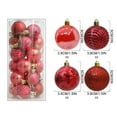 thumbnail image 3 of RBCKVXZ Small Size 24ct Christmas Ball Ornaments (1.5"/38mm), Shatterproof Plastic Christmas Bulbs, Hanging Decorations for Xmas Tree, Holiday, Wedding, Party, 3 of 6