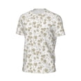 thumbnail image 6 of Wukai Vintage Stylized White Color Print Men's Short-Sleeved Mesh T-Shirt,Quick-Dry Short Sleeve Workout T-Shirt-4X-Large, 6 of 8