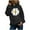 #7-Black, variant on Pntutb Ladies Clothes,Autumn Winter Pullover Print Round Neck Hooded Sweatshirt