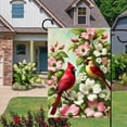 thumbnail image 2 of Spring Cardinal Garden Flag 12×18 Inch Double Sided Yellow Red Bird Flower Yard Flag Decorations for Lawn Yard Outdoor Birdhouse Farmhouse Decor, 2 of 10