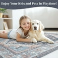 thumbnail image 4 of Jolicasa Area Rugs,8'x10'Soft Machine Washable Rugs for Livingroom Bedroom,Low-Pile Non-Slip Carpet,Navy Blue, 4 of 5