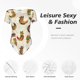 thumbnail image 4 of Balery Boho Chicken Body de cuello redondo de manga corta para mujer Tops de manga corta Tops básicos-XX-Large, 4 of 7