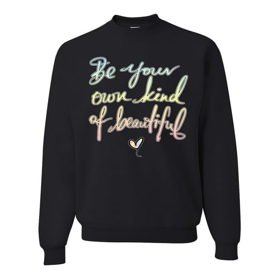 Positivity saying Pop Culture Unisex Crewneck Graphic Sweatshirt, Black, Small