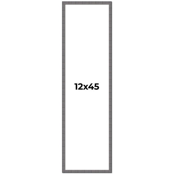 12x45 Frame Slate Blue Distressed Rustic Solid Wood Picture Frame | 0.75 Inch Moulding Width |