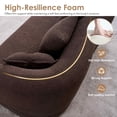 thumbnail image 5 of Timbernest 70" Convertible Sleeper Sofa, 2-in-1 Chenille Boneless Loveseat, Folding Floor Cloud Couch for Living Room Apartment, Brown, 5 of 7