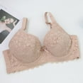 thumbnail image 3 of EchfiProm Bras for Women Bralette Plus Size Older Women Lace Beige Ladies Bras Underwire 46C, 3 of 8