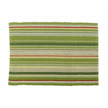 

Mr. MJs Trading AG-01191S-4 19 in. Ribbed Placemats Green Stripes - Set of 4
