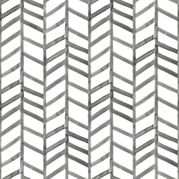 Chesapeake Fletching Black Geometric Wallpaper