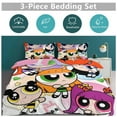 thumbnail image 5 of The Powerpuff Girls 3 Pieces Bedding Set 3D Printed Lightweight Bed Quilt Set Comforter Cover Set for Girls Kids Teens, 1 Quilt Cover 2 Pillowcases 79"x90", 5 of 8