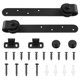 thumbnail image 3 of Sliding Barn Door Hardware Kits Top Mounted Hanging Rail Hanger Track Steel Closet Door Roller Rail, 3 of 5