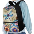 thumbnail image 3 of Uorisanigo School Backpack for Girls 17 Inch, Mandala Dragonfly Children Backpack for Preschool, Kindergarten, Elementary with Adjustable Shoulder Straps for 6-13 Years Old, 3 of 6
