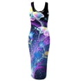 thumbnail image 4 of Lenago Robe de Pâques Grande Taille pour Femmes Mode Décontractée Été Sans Manches Épaules Dénudées Imprimé Col Rond Robe d'Été Robes de Plage en Liquidation, 4 of 4