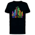 thumbnail image 1 of New York Rainbow Buildings T-Shirt Men -Image by Shutterstock, Male x-Large, 1 of 2