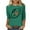 Green, variant on Rugby Football Shirts for Women 2025 Plus Size 3/4 Sleeve Tops Loose Casual Crew Neck Blouses Game Shirt, Black, XXXXXL