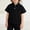 Black, variant on FSYBOA Boys Cotton Polo Shirts, Summer Shorts Sleeves Button Collared Kids Casual Tops Black Size 6T