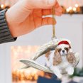thumbnail image 5 of Adorno navideño festivo para amantes de las mascotas, accesorio de decoración navideña único, colgante con forma de perro ángel, 5 of 5