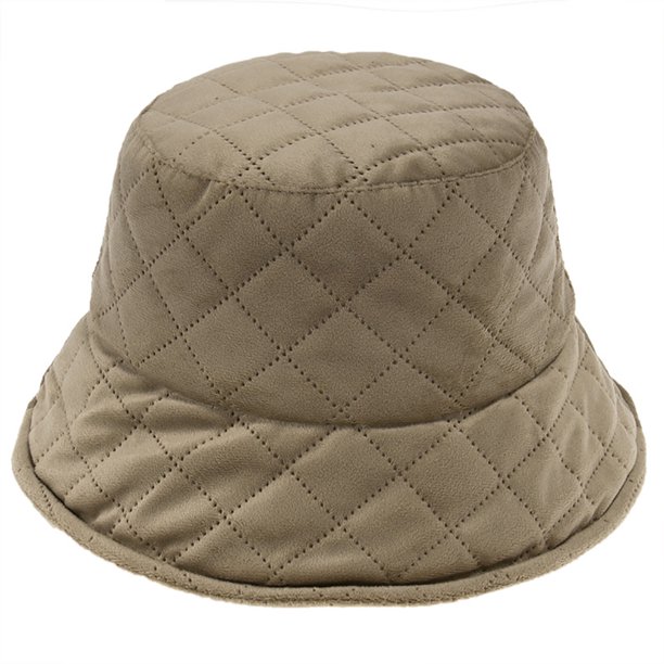 Sombreros De Cubo De Invierno Con Cuerda Ajustable, Gorros De Guata De Celosía De Color Sólido, Sombrero De Pescador De Lavabo Unisex Cateissary AP007034-01