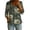 #147-Army Green, variant on 3/4 Sleeve Tops for Women Plus Size Casual Color Print V Neck Button Down Shirts for Daily Wear, Outdoor Vacation