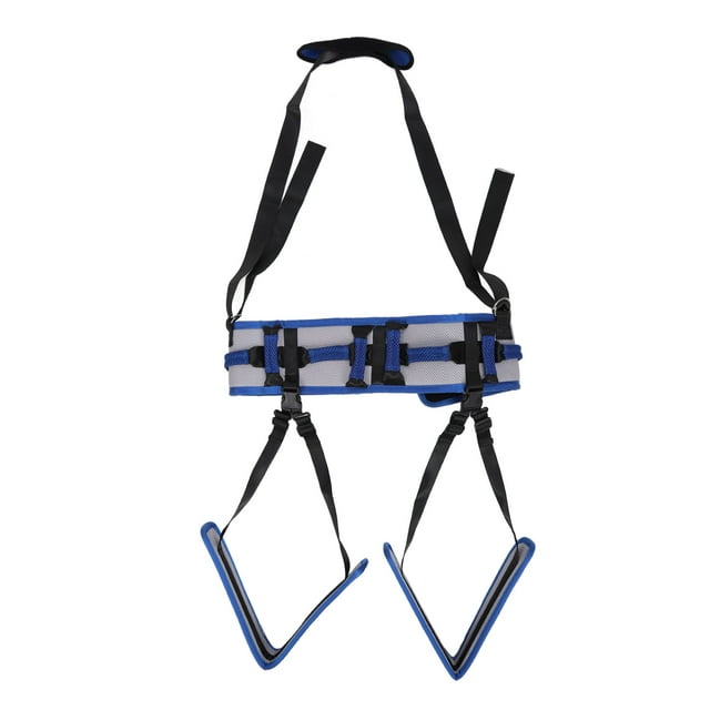Patient Transfer Belt Adjustable Leg Loop Nylon Gait Belt with 6 Handles, Moving Assist for Safe and Easy Transfers