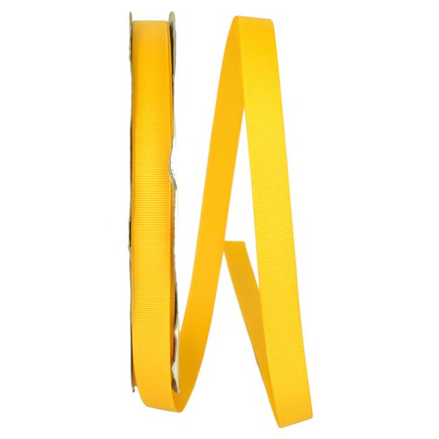 Reliant Ribbon 4900-662-03C 0.625 in. 100 Yards Grosgrain Style Ribbon, Yellow Gold