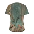 thumbnail image 5 of MEICHEN Womens Summer Tops Pleated Round Neck Short Sleeve Shirts Daily Wear Blouse for Women, 5 of 9