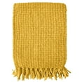 thumbnail image 2 of Chenille Basket weave Knit Throw with Fringe, Lightweight Breathable Chenille Blanket for Couch, Chair, Bed, Outdoor Use, 2 of 4