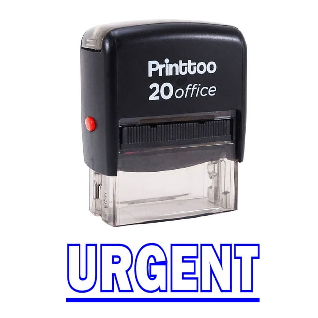 Printtoo Stamp URGENT Self Inking Rubber Stamp Office Stationary-Blue