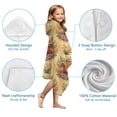thumbnail image 7 of Yellow Highland Cow Flower Pattern Hooded Bath Towel，50"x30" for Ages 3 To 12 Kids, Quick Dry Lightweight Soft Microfiber Hood Beach Towel Cover Up for Kids, 7 of 7