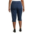 thumbnail image 3 of Terra & Sky Plus Size Stretch Pull On Denim Capris, 3 of 7