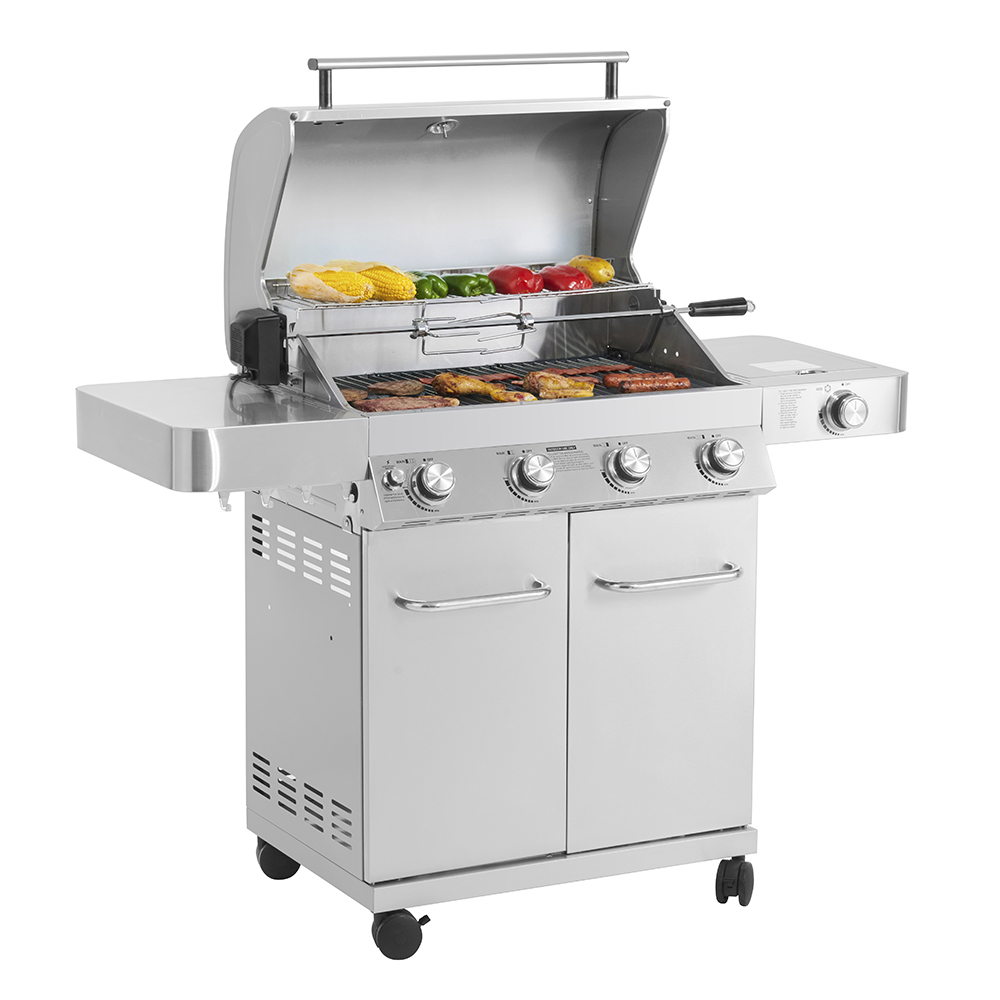 Monument Grills 17842 Stainless Steel 4 Burner Propane Gas Grill with Rotisserie - image 4 of 10