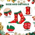 thumbnail image 4 of AGCAN 3 Pairs Christmas Socks for Women, Christmas Stocking Stuffers, Funny Elf Deer Santa Xmas Novelty Socks for Holiday Gift, One Size, 4 of 8