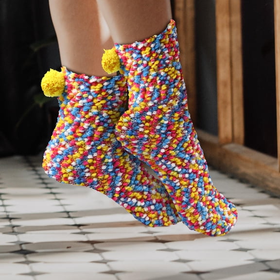 LEORX 1 Pair Mens Warm Socks Thick Warm Socks for Everyday Activities Moisture Absorption Yellow