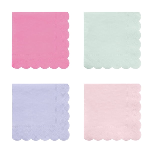 Servilletas de papel desechables Meri Meri, paquete de 20, festoneadas, 13 cm