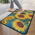 thumbnail image 4 of Blue Sunflower Pattern Door Rugs,Washable Non Slip Door Mats Indoor,Decorative Door Mats,Entry Mat Indoor for Entrance,Bedroom,Kitchen,Bathroom,30"x17", 4 of 6