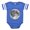 Royal Blue, variant on CafePress - Moon_Bl - Cute Infant Baby Football Bodysuit