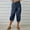 Navy, variant on Zysthvn Capris Pants for Women Casual Cropped Plus Size Joggers Womens Pants Button with Pockets Elastic Waist Solid Drawstring