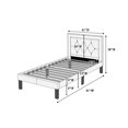 thumbnail image 3 of Poundex Furniture Twin Faux Leather Bed Frame with Slats in Cream, 3 of 4