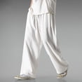 thumbnail image 2 of Mens Casual Baggy Pants Elastic Waist Loose Soft Trousers Solid Color Straight, 2 of 11