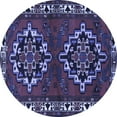 thumbnail image 1 of Ahgly Company Indoor Round Persian Blue Traditional Area Rugs, 6' Round, 1 of 4