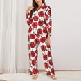 thumbnail image 2 of Fotbe Hand Drawn Tomatoes Pattern Long Sleeve Pajama Set for Women,Sleepwear Set,2-piece Loungewear Set,Soft PJs Comfy Nightwear with Pockets -XX-Large, 2 of 7