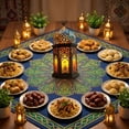 thumbnail image 4 of Ramadan Acrylic Mosaic Lantern Decor 7.87 Inches Tabletop Islamic Light Style Ornament for Living Room Display, Eid Mubarak Festival Home Decoration, 4 of 8