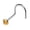 White Gold - 2mm stone, variant on 22G Solid 14Kt Gold Nose Screw Stud with Prong Set real Citrine Gemstone, 14kt Yellow Gold or 14kt White Gold - November Birthstone Nose Ring-NSYG_CN-2.5MM