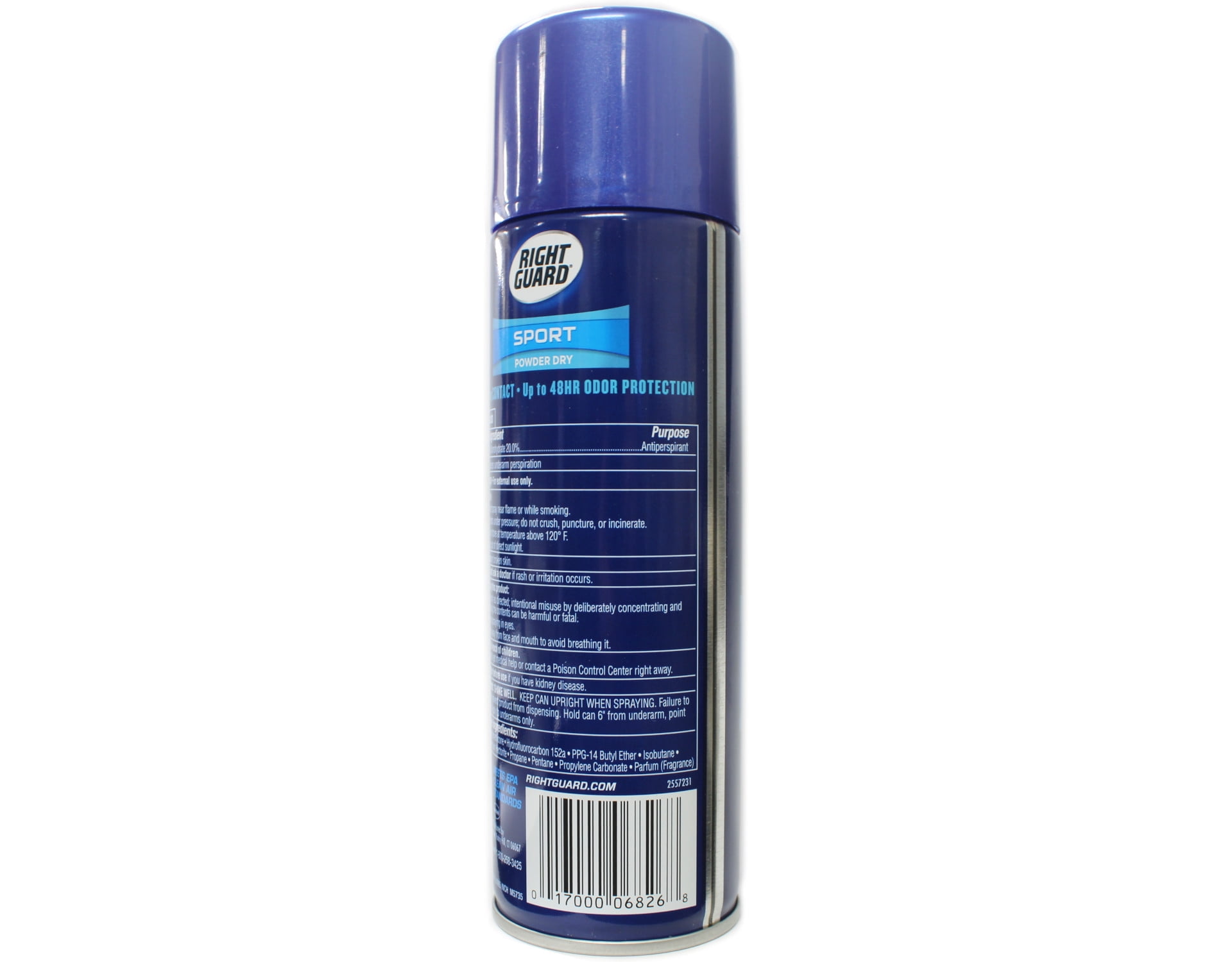 Right Guard Sport Antiperspirant And Deodorant Aerosol, Powder Dry - 6 Oz, 3 Pack