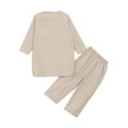 thumbnail image 4 of iiniim Boys Muslim Clothing Kaftan Middle East Youth Embroidered Top with Pants Suit Arabic Wear Khaki 130, 4 of 7